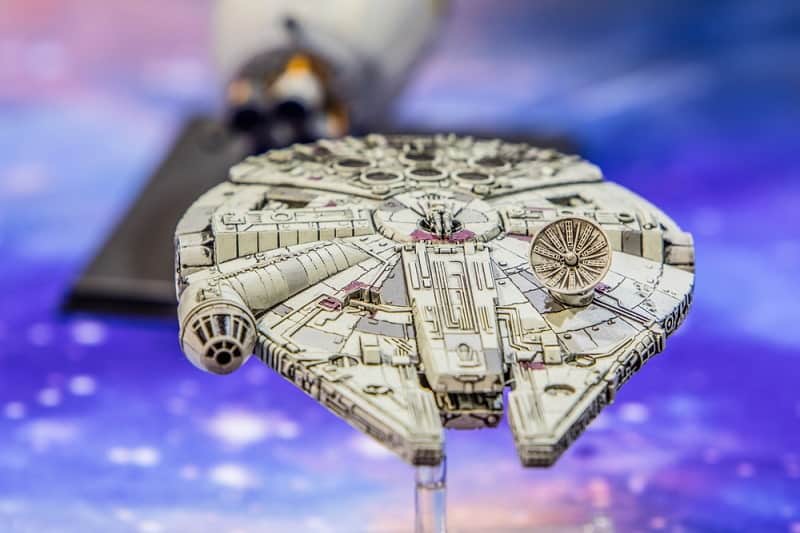 the model of Millenium Falcon in Star Wars