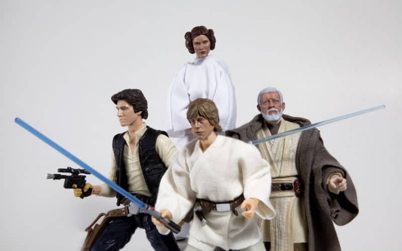 Star Wars Episode IV A New Hope Leia and Han Solo teams up with Luke and Obi Wan Kenobi