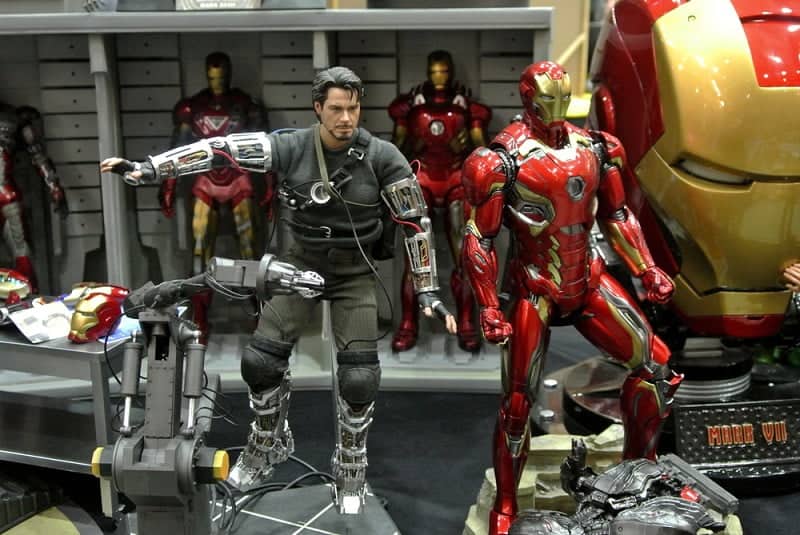 Tony Stark testing his suit gears