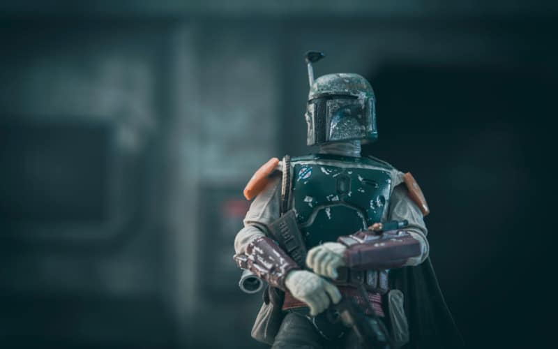 bounty hunter Boba Fett in his Beskar armor