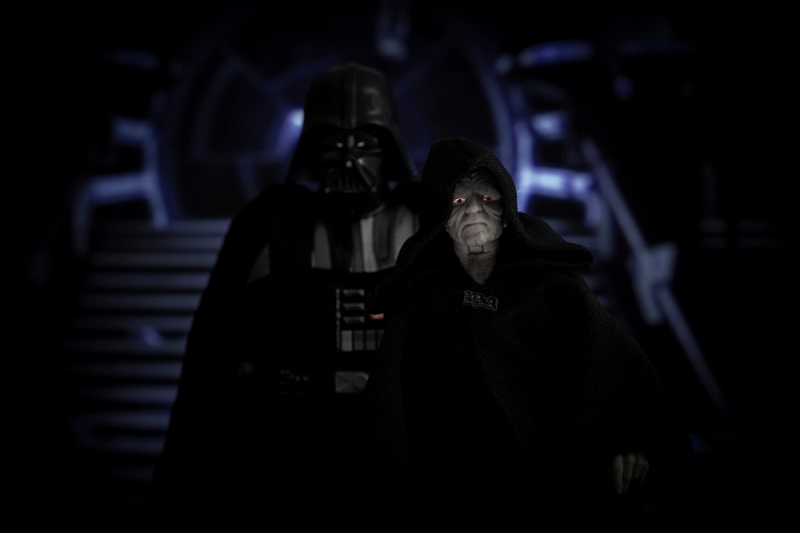Darth Vader and Palpatine looked so deformed
