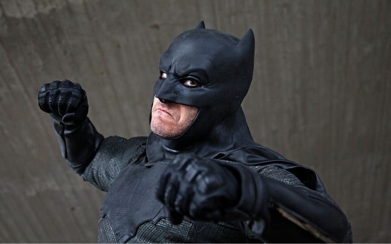 Batman in a hand to hand combat