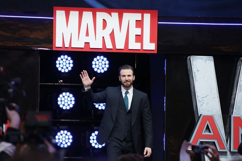 Chris Evans attends european film premiere