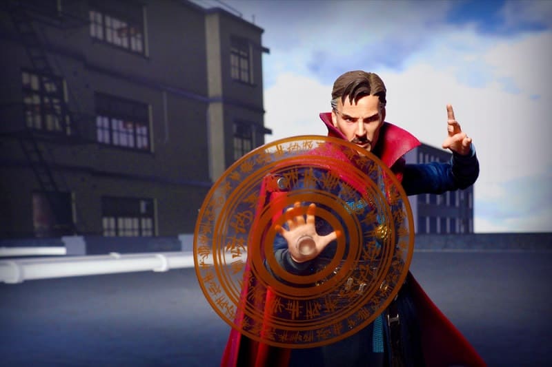 Dr. Strange is conjuring protective shields