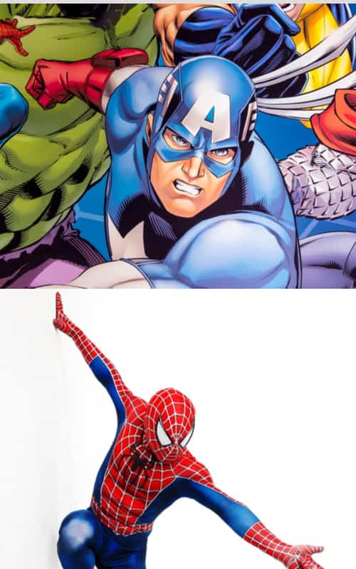 Spider vs. Captain battle