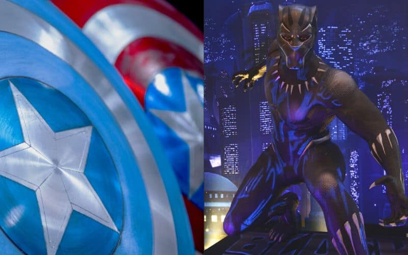 Captain America’s shield and Black Panther’s suit made from vibranium