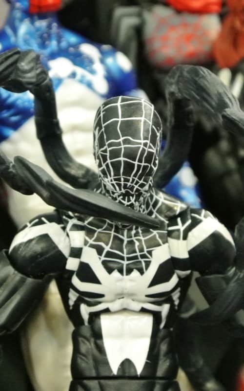 Spider-man with his symbiote costume