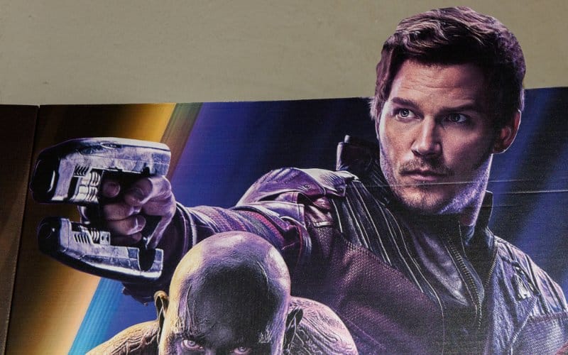Star-Lord Peter Quill holding Element Gun