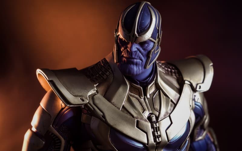 Thanos in his armor with super strength