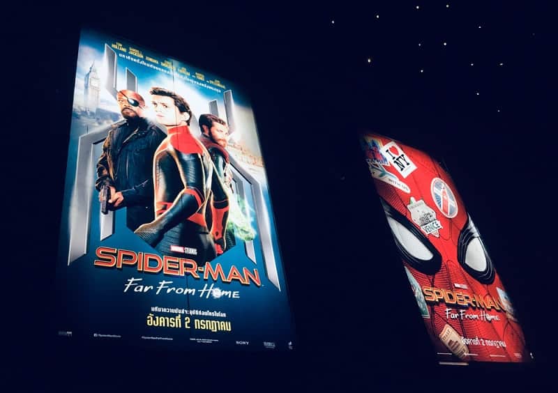 Spider-Man Far From Home theatre poster