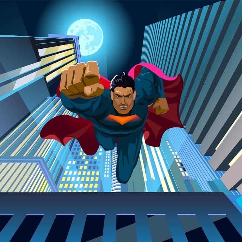 superman flies off roof