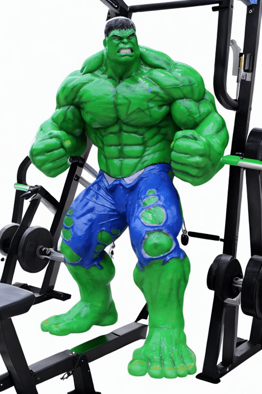 the Hulk in a deadlift space