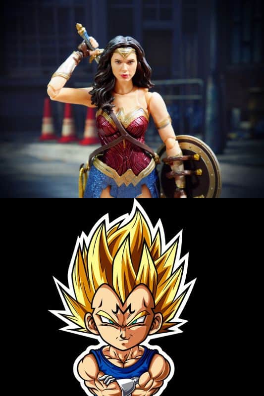Wonder Woman vs Vegeta (Goku)
