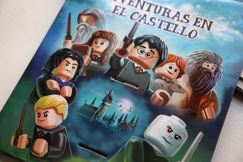 Harry Potter, Ron Weasley, Hermione Granger, Albus Dumbledore, Hagrid, Draco Malfoy, Severus Snape, Lord Voldemort, illustrated with their version of Lego dolls