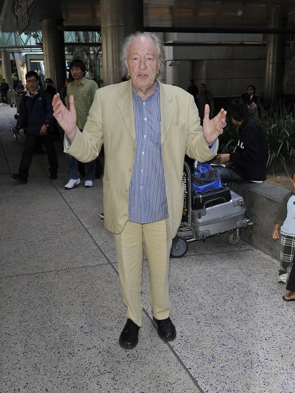 Harry Potter actor Michael Gambon at LAX airport