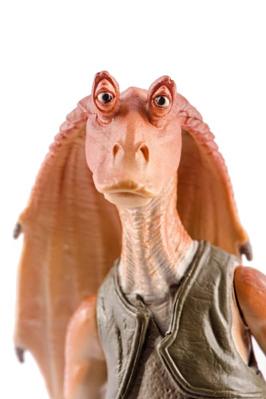 Jar Jar Binks action figure - Star Wars movie character made by Hasbro