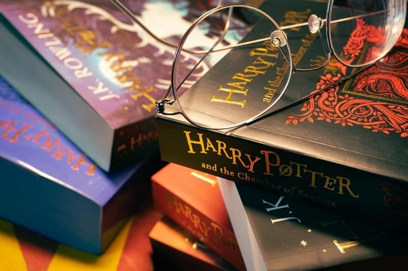 A stack of Harry Potter books