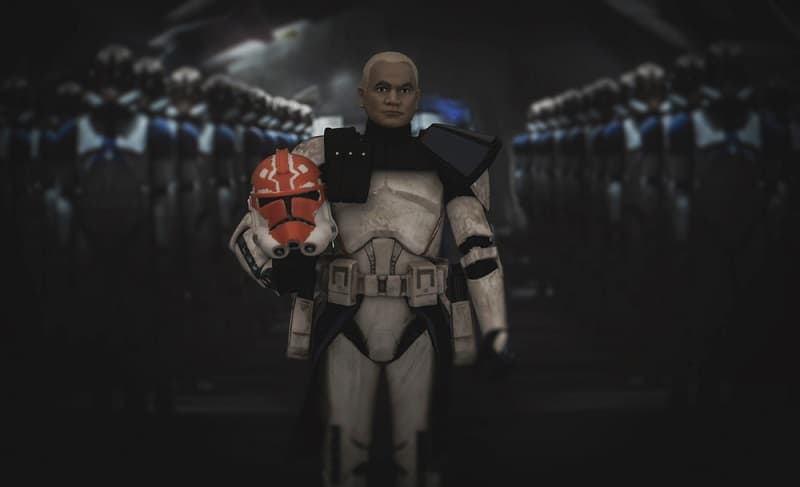 Captain Rex and members of the 332nd Tano division Clone Troopers at the siege of Mandalore