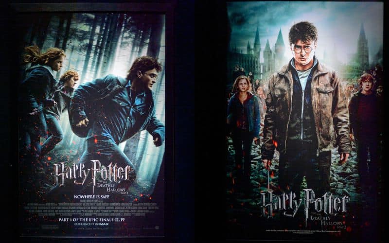 Cover of Deathly Hallows Part 1 (2010) & Cover of Deathly Hallows Part 2 (2011)