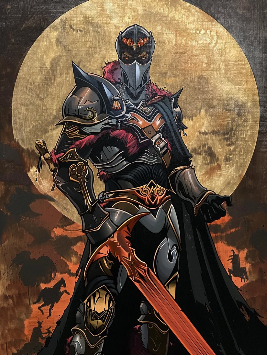 Black knight holding the ebony blade 2