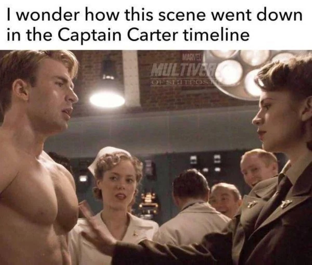 Imagine Steve Roger in This Scene in Captain Carter’s Timeline