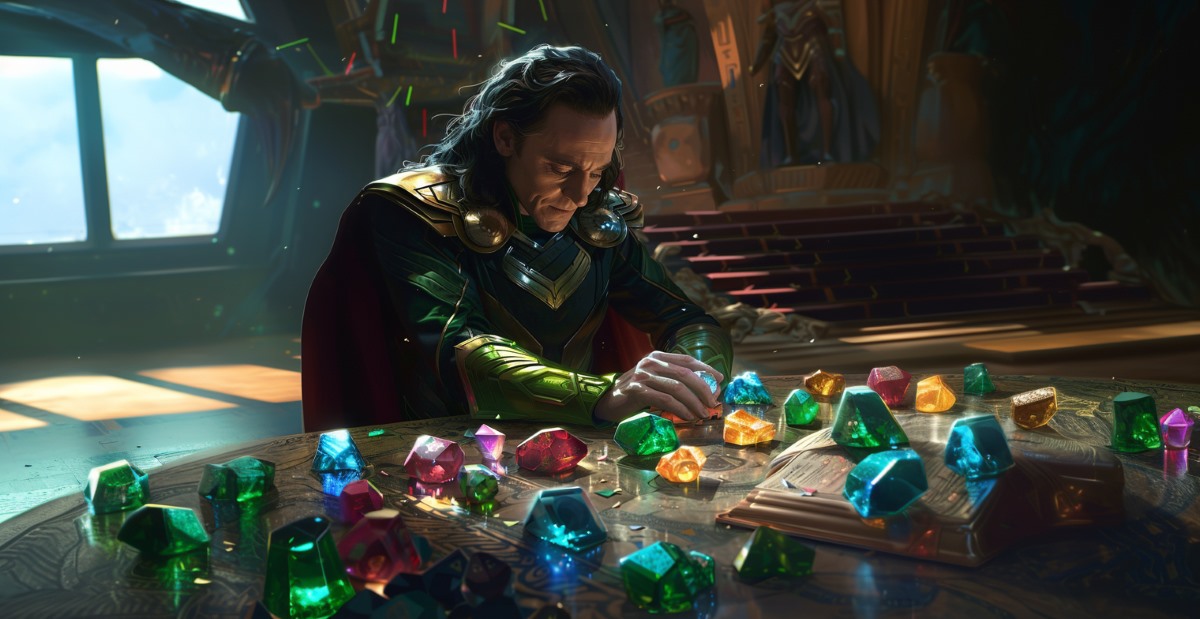 Loki looks disappointed when saw Infinity Stones used as paperweights