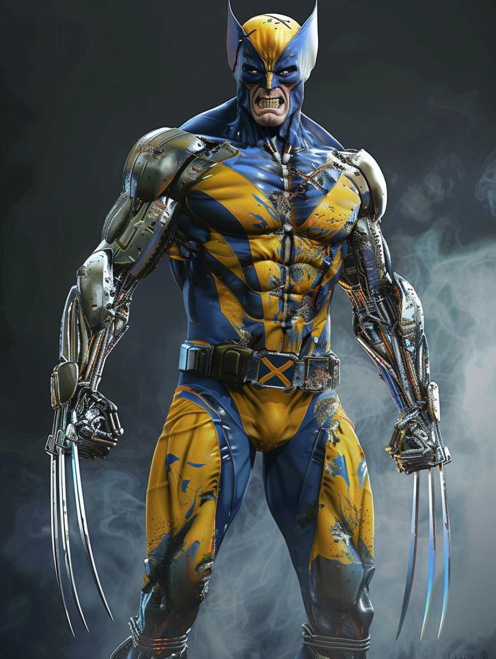 Wolverine with Vibranium infused his body