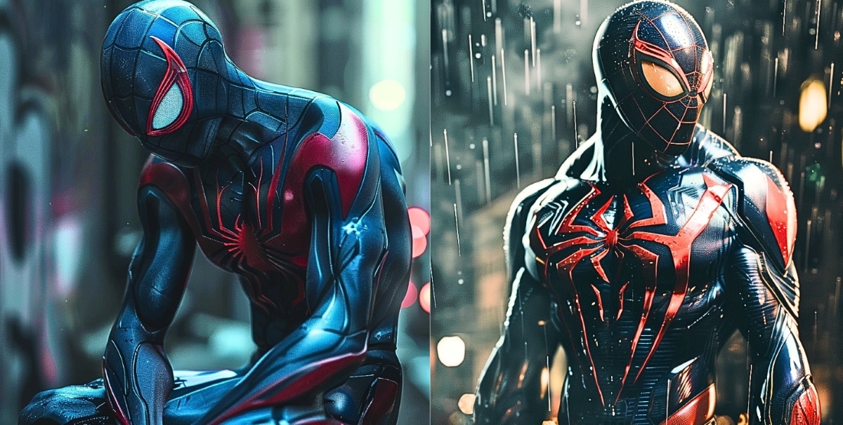 body transformation of Spider-man 2099