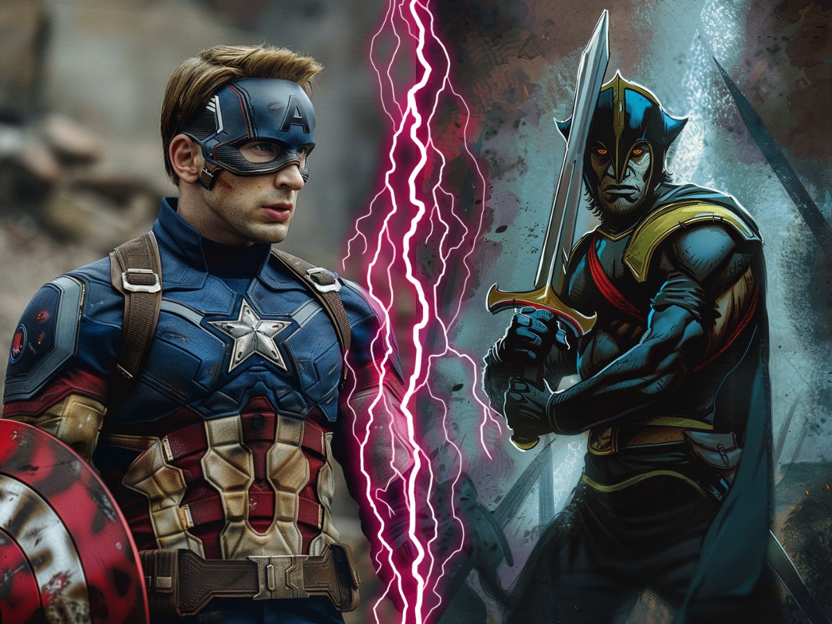 captain america vs black knight