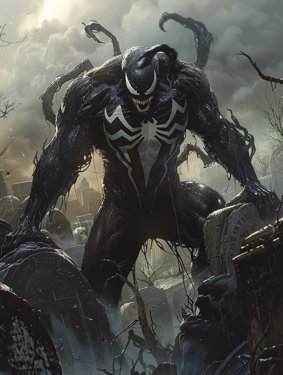 venom standing on tombs 1
