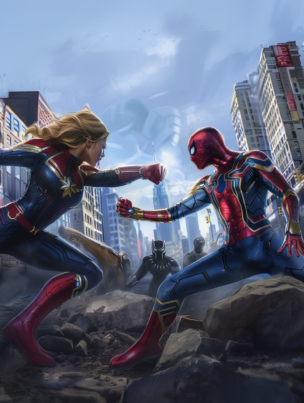 Spider-man vs Captain Marvel