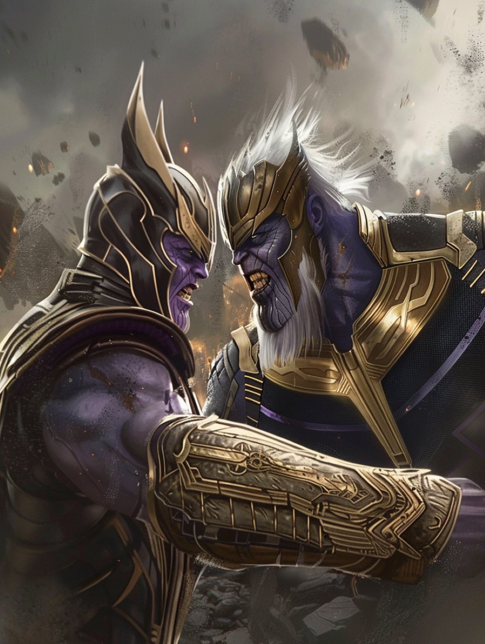 Young Thanos vs King Thanos