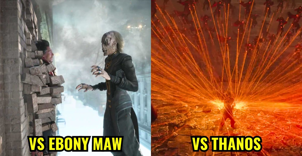 Why Could Doctor Strange Powerfully Take on Thanos Despite Easily Losing to Ebony Maw?